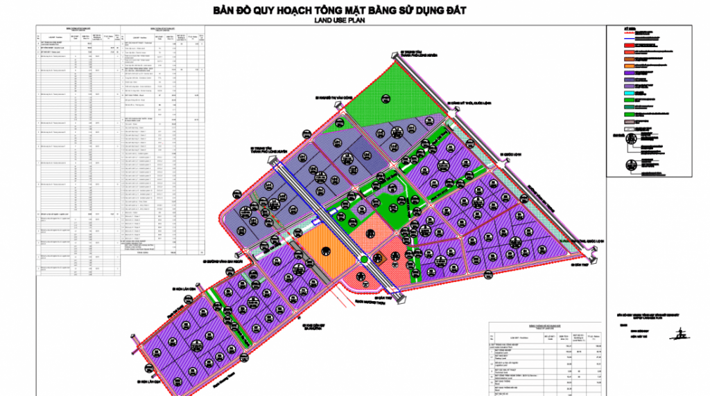 Bản đồ quy hoạch tổng mặt bằng sử dụng đất